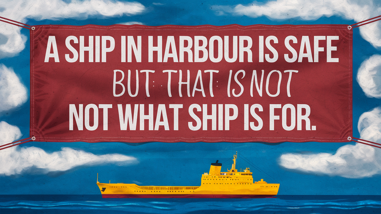 A Ship in Harbour is Safe But That is Not What Ship is For